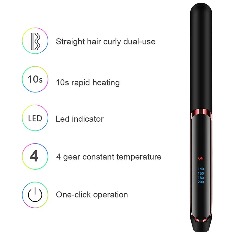 Ceramic Ionic Flat Hair Straightener Black